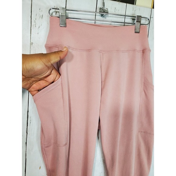 New Look Sport Pink Athletic Leggings With Pockets Size S/M Polyester Spandex - Picture 5 of 9